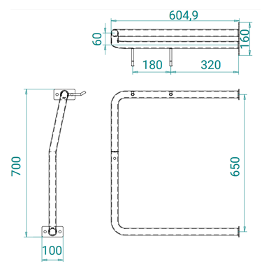 Square Wall Mounted Bike Rack Manufacturer