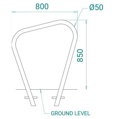 Fin Top Below Ground Bike Stand Manufacturer