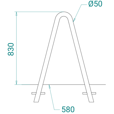 Triangle Top Below Ground Bike Stand Manufacturer