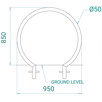 Round Top Below Ground Bike Stand Manufacturer