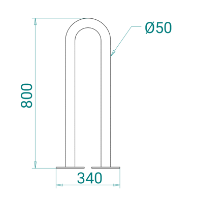 Hoop Top Slim Type Surface Bike Stand Manufacturer