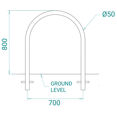 Hoop Top Below Ground Bike Stand Manufacturer