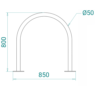 Hoop Top Surface Mounted Bike Stand Manufacturer