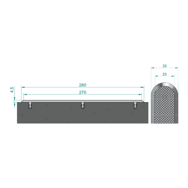 Casting Tactile Strip with Diamond Pattern