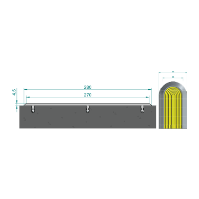 Tactile Strip with Poly Insert