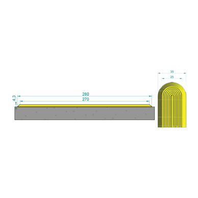 Self-Adhesive PU Tactile Strip