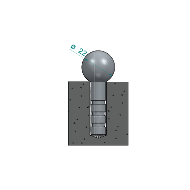 Stainless Steel iBall Anti-Skate Stud