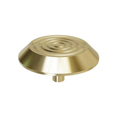 Brass Road Stud with Concentric Ring Pattern