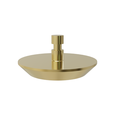Brass Road Stud with Concentric Ring Pattern