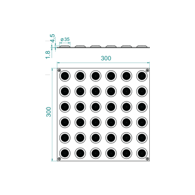 Stainless Steel Tactile Tile