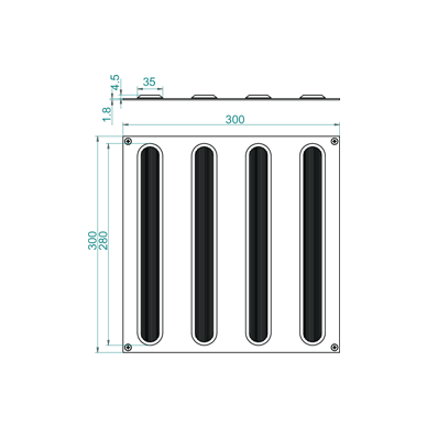 Brass Directional Tactile Tile