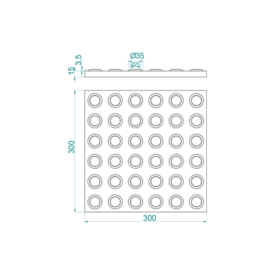 Porcelain Tactile Tile