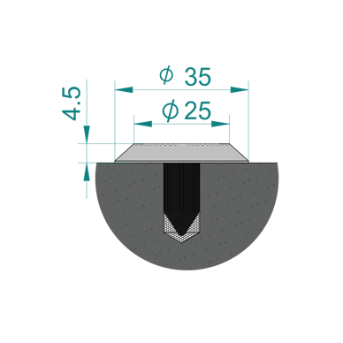 Tactile Studs - with Poly Sleeve