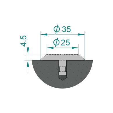 Hollow Back Tactile Studs