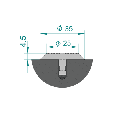 Carborundum Tactile Stud
